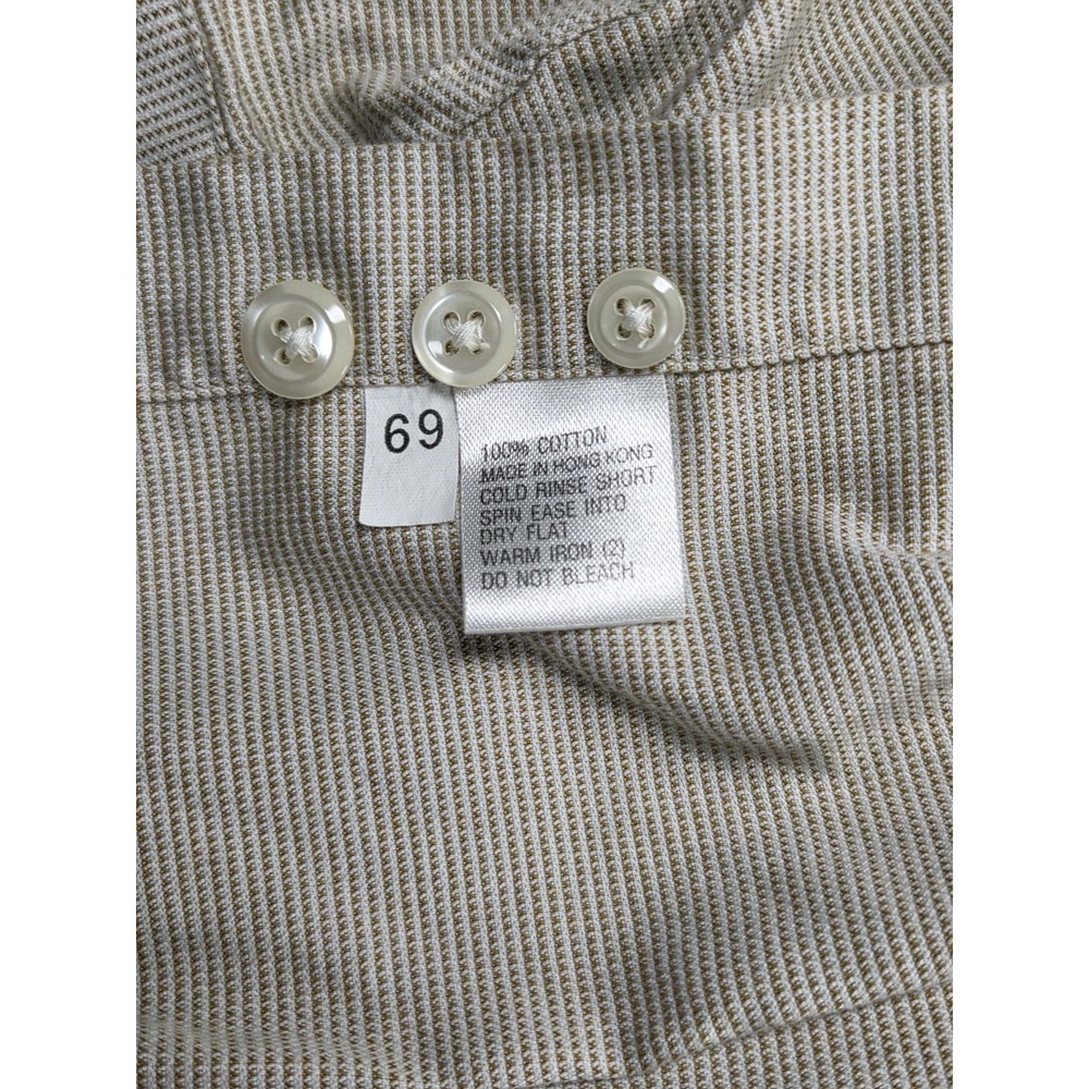 Valentino Uomo Men's long Sleeve 16 34-35 Striped Beige White Shirt Cotton - Picture 5 of 9